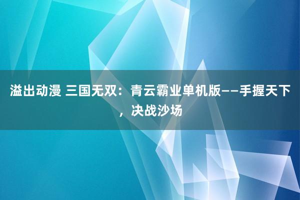 溢出动漫 三国无双：青云霸业单机版——手握天下，决战沙场